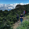 People walking on a mountain in Santa Barbara, Honduras