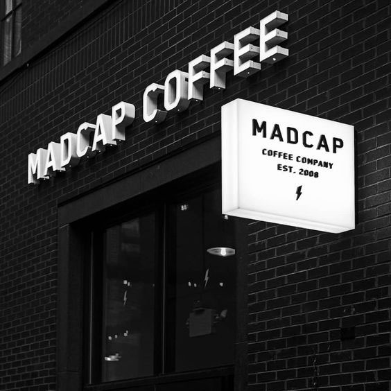 Madcap Coffee Detroit Cafe Black White