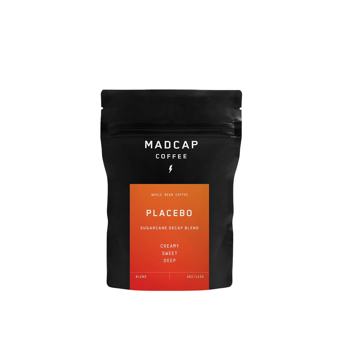 Placebo decaf blend coffee sample