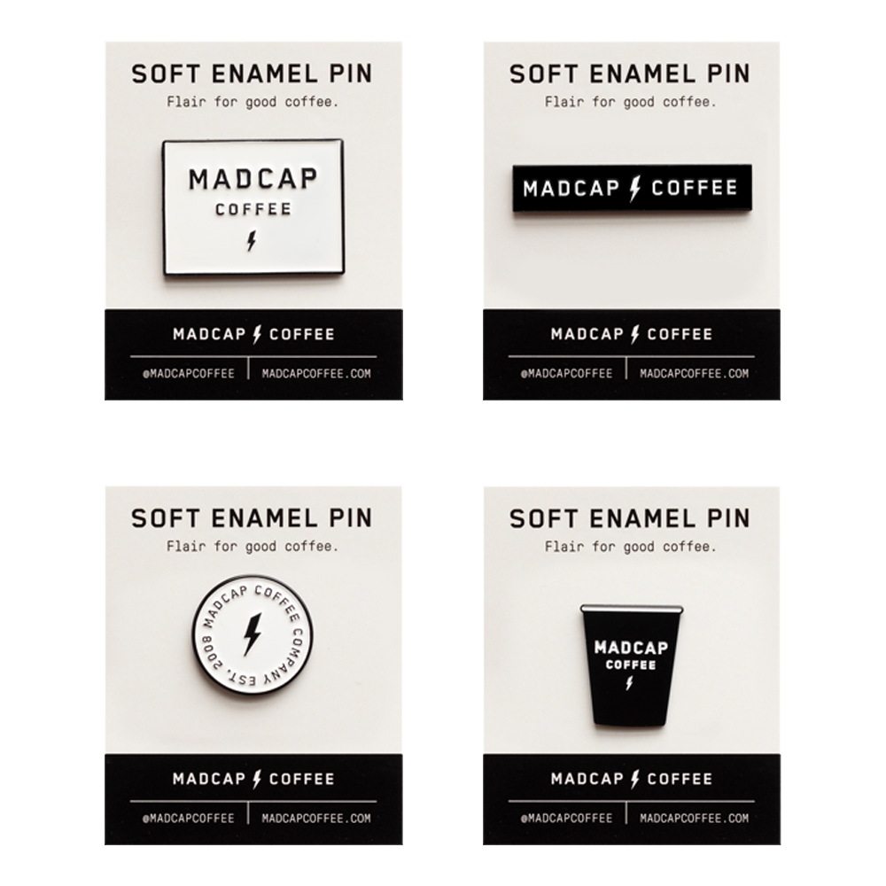 Madcap Coffee enamel pin set